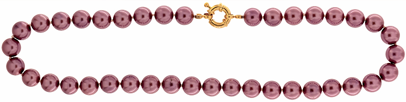 Perlmutt Magenta Kette 46cm, ca. 10mm Perlengröße Collier Halskette Mother-of-Pearl MOP05