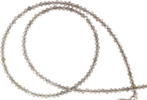 Spinell Kette ca. 45cm 1-2mm facettiert auf Schmuckdraht
mit 925 Silber Karabiner-Verschluß