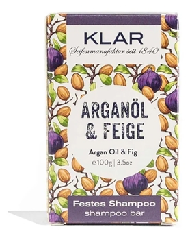 Klar's Festes Shampoo Arganöl/Feige, 100g (für trockenes Haar), 100gr Vegan hergestellt in Deutschland